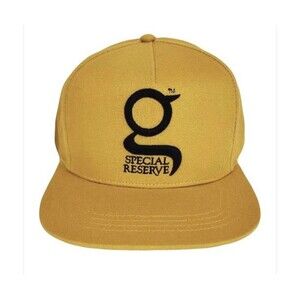 Game Cigars Special Reserve Gold Snapback Hat Flat Bill Golden Yellow